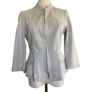 White House Black Market Light Gray Blazer EUC Size 2